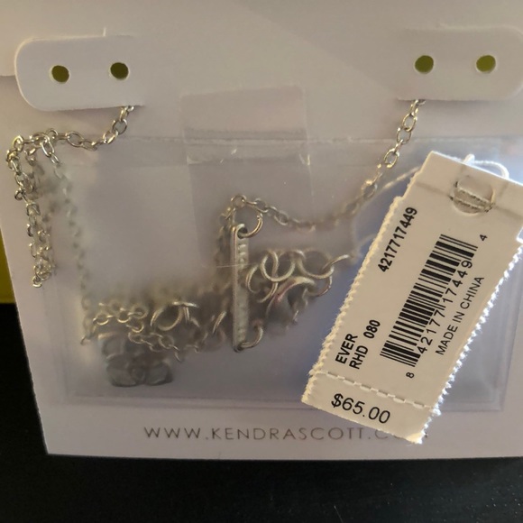 NWT Kendra Scott Platinum Druzy Necklace 🎁 - Picture 5 of 7